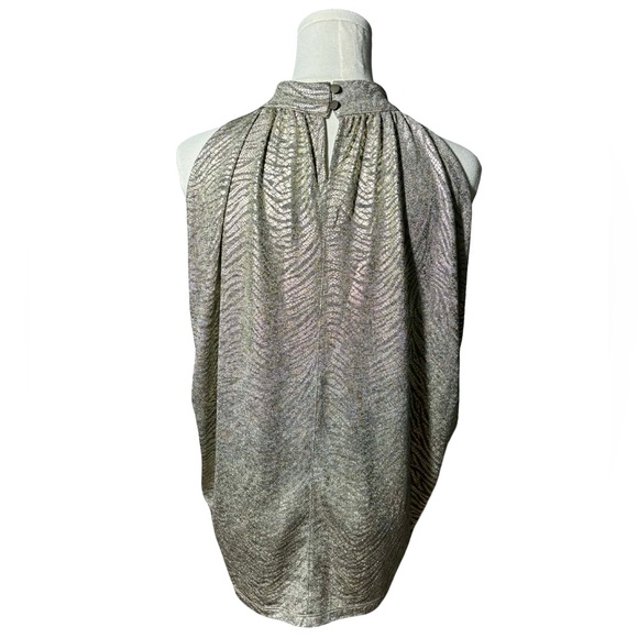 Anthropologie Nadia Shimmer Zebra Halter Top - Picture 5 of 6